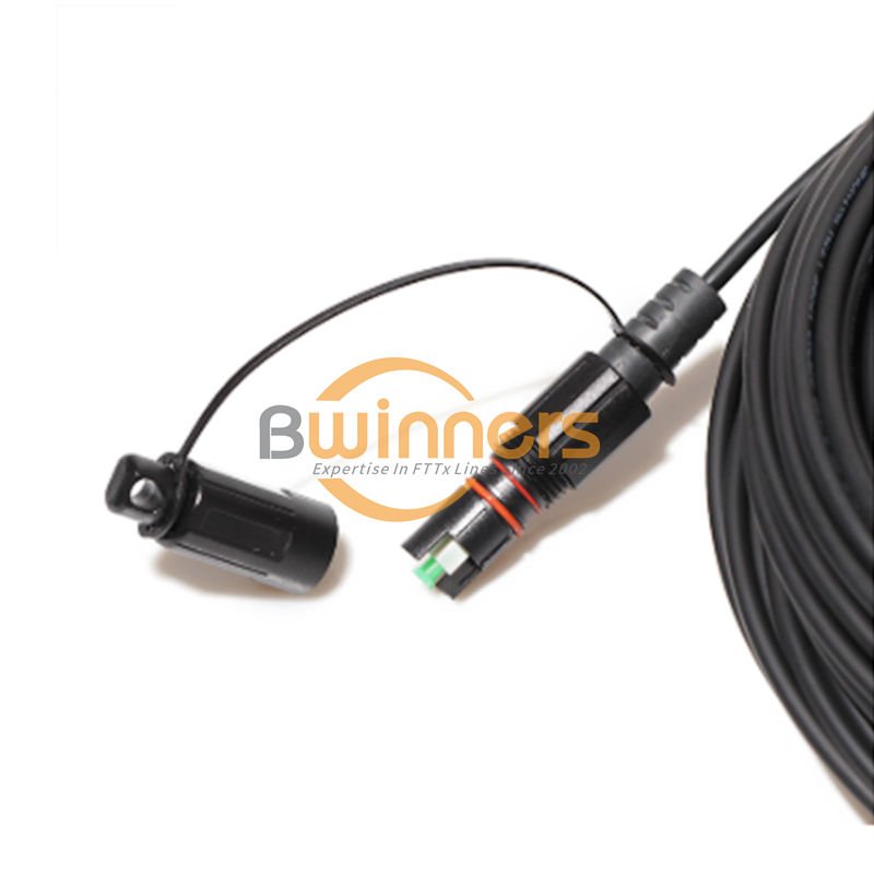 连词de cable de caída de fibra única OptiTap